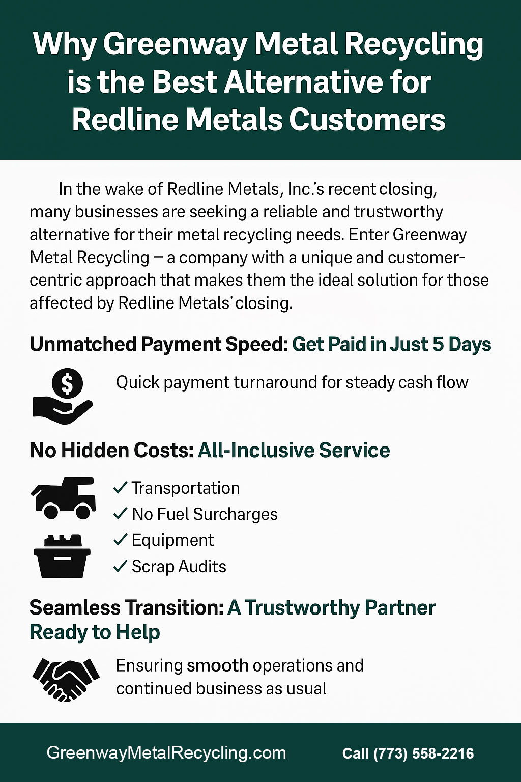 Why Greenway Metal Recycling is the best alternative for Redline Metals Customers.